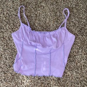 shein purple crop top